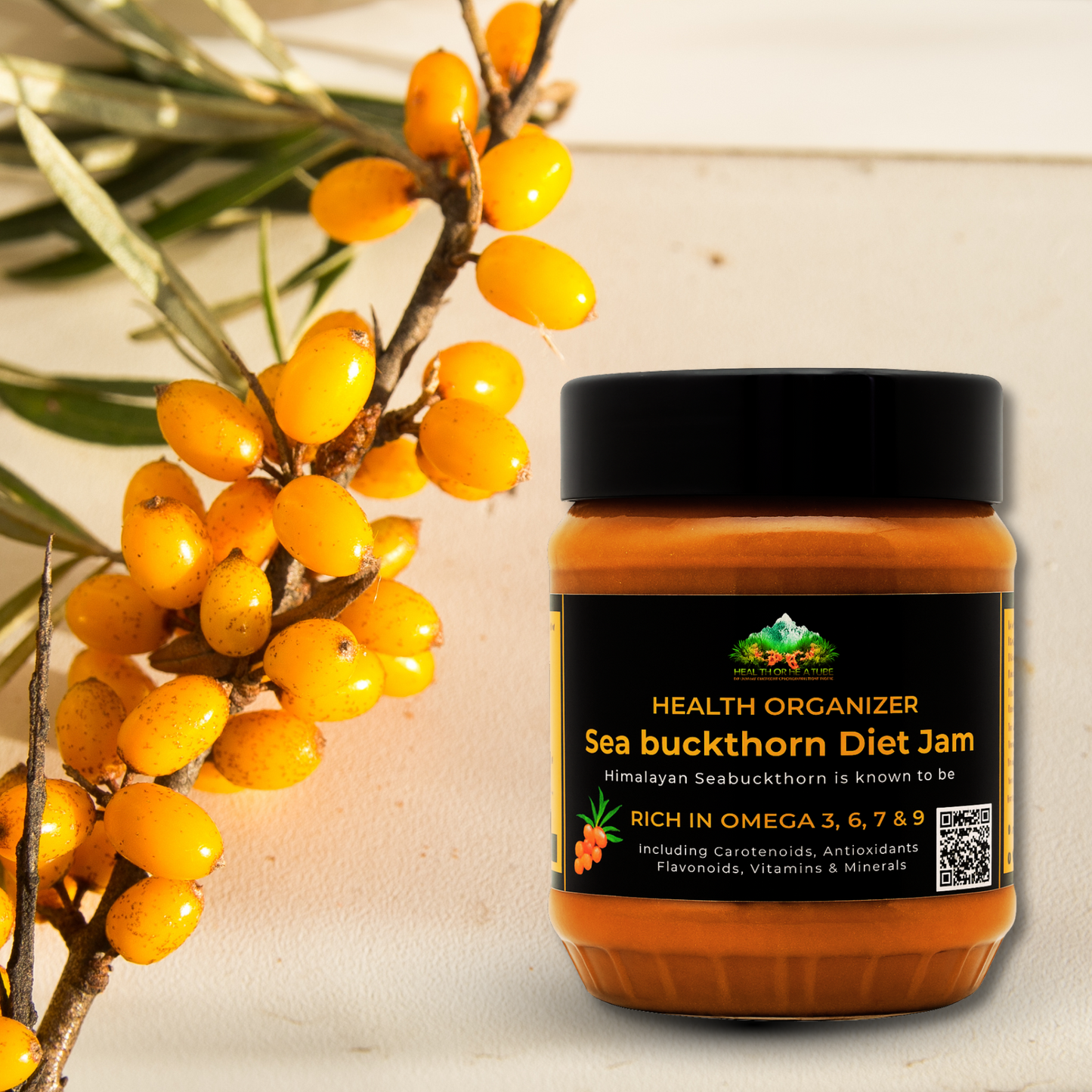 Sugar-Free Sea Buckthorn Diet Jam – Diabetic-Friendly Superfruit Spread from Gilgit-Baltistan