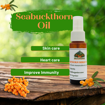 organic sea buckthorn berries and oil in Gilgit-Baltistan