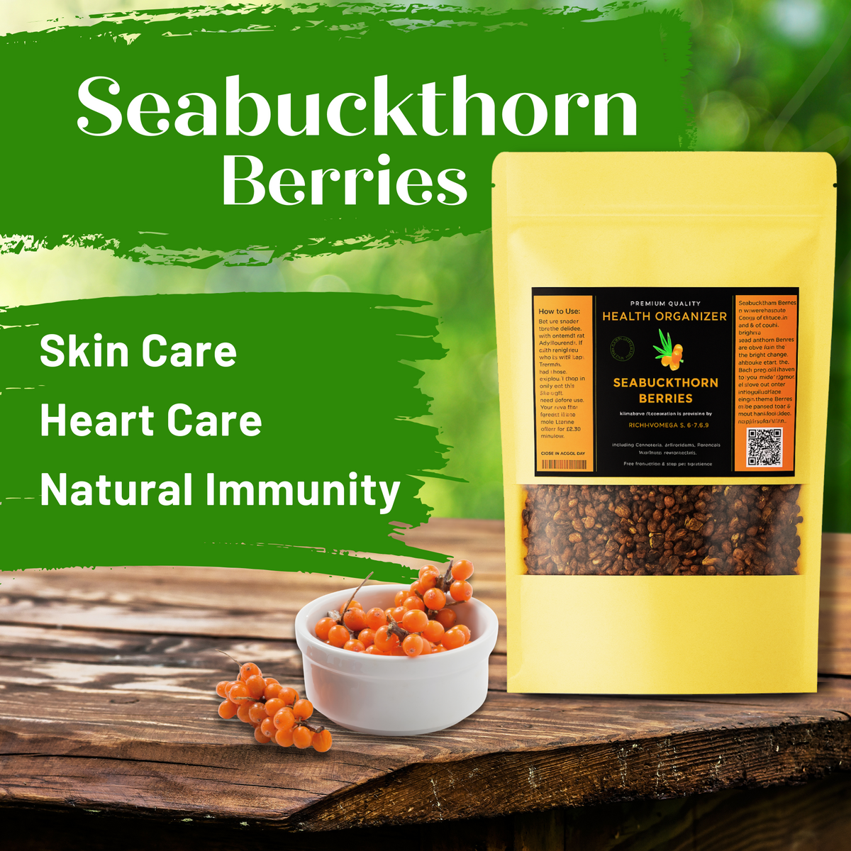 Himalayan Sea Buckthorn Dried Berries (Manually Cleaned)