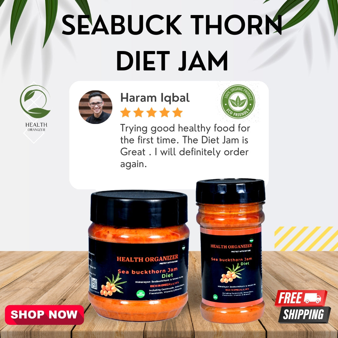 Health Organizer - Sugar-Free Premium Seabuckthorn Jam (DIET) Net weight 360 grams