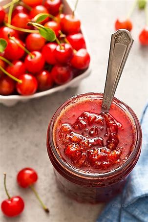 Health Organizer Premium Cherry Jam - All-Natural, High-Quality Organic Jam for Breakfast & Snacks Net weight 430 grams