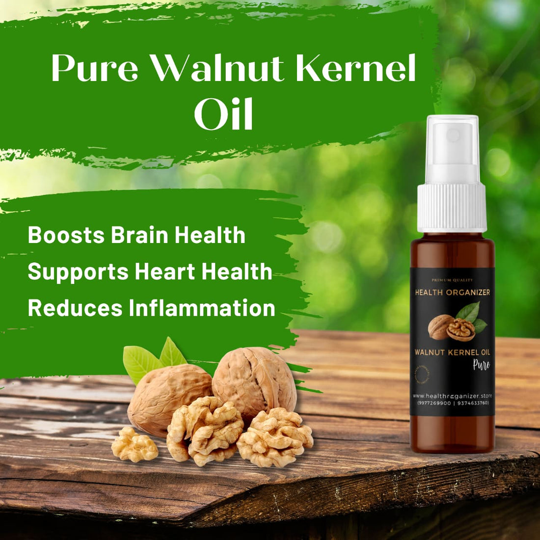 Pure Walnut Oil (Cold Pressed) - 30/ 60 / 100 ml / 200 ml