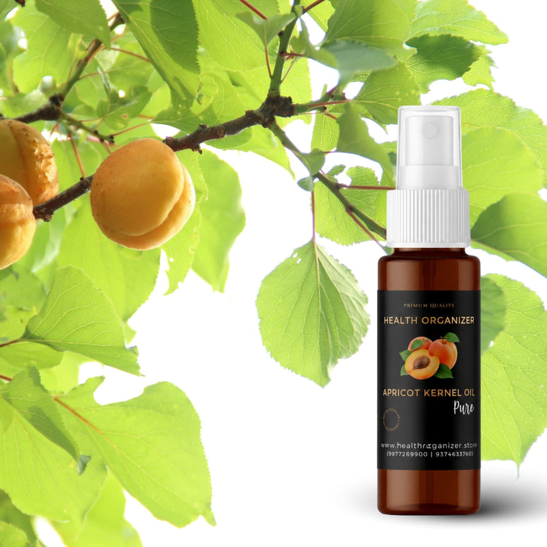 Pure Apricot Oil (Cold Pressed) - 30/ 60 / 100 ml / 200 ml