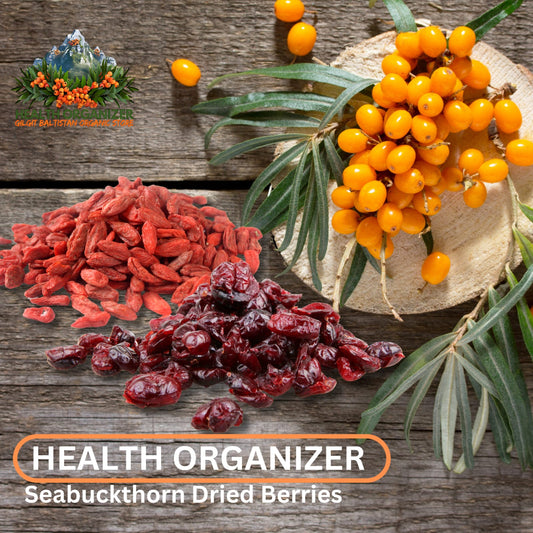 Health Organizer - Organic Seabuckthorn Dried Berries  - Nature's Vitamin C Powerhouse, Premium Quality (Manually Cleaned)