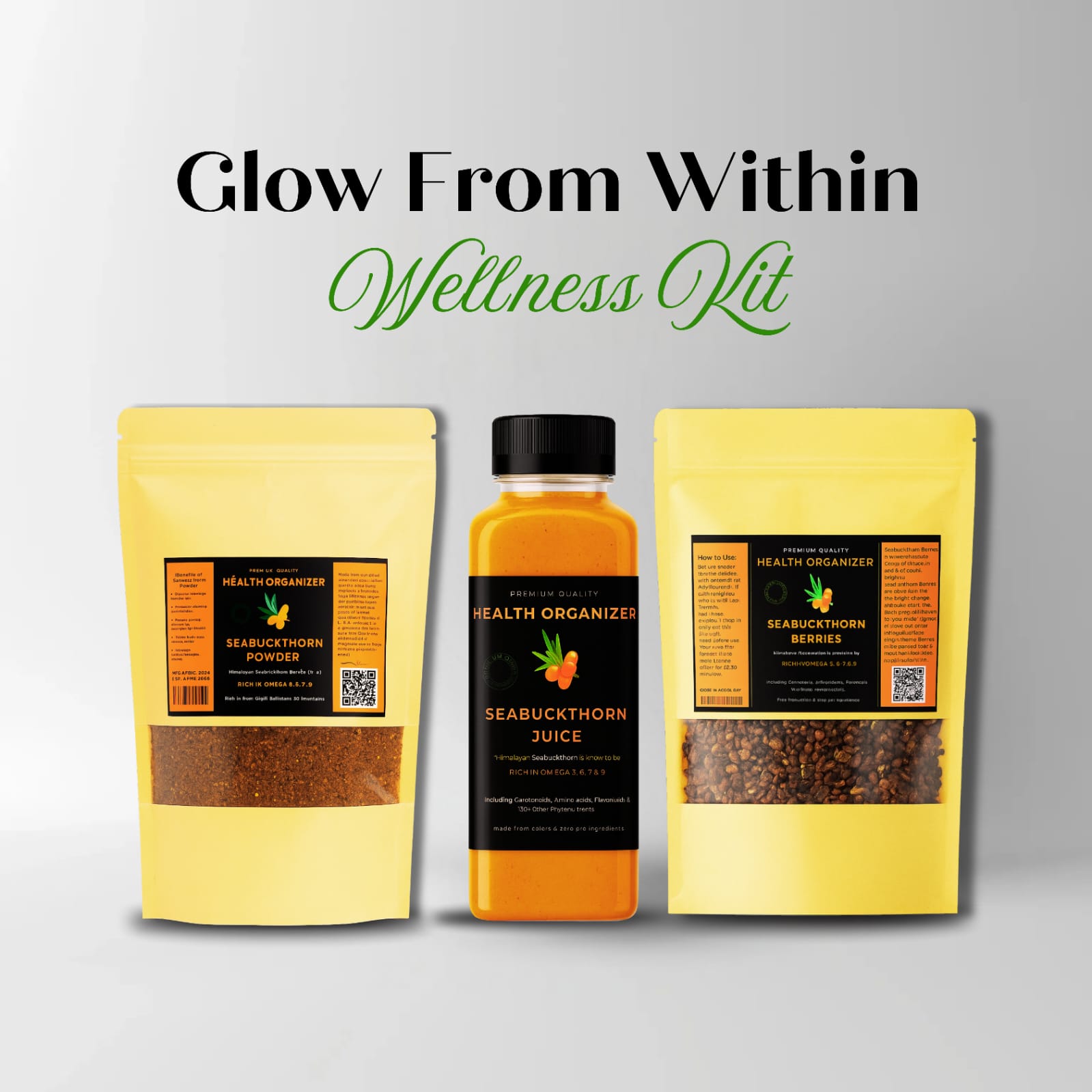 Glow From Within" Wellness Kit - Economical Deal - Health Organizer Store