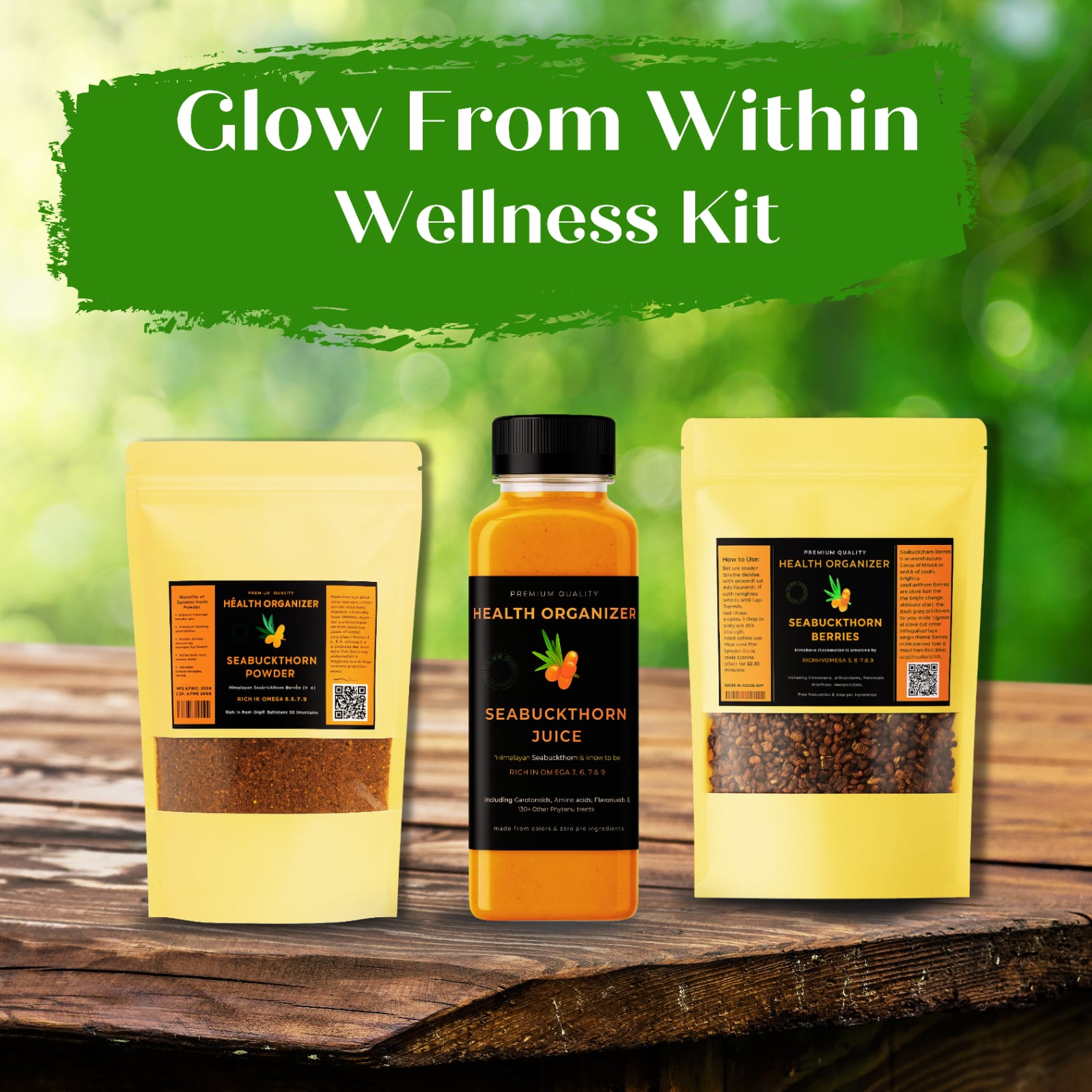 Glow From Within" Wellness Kit - Economical Deal - Health Organizer Store