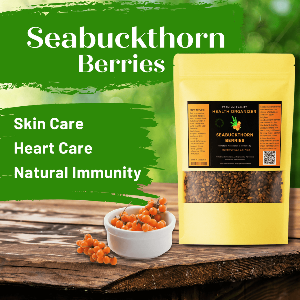 Himalayan Sea Buckthorn Dried Berries (Manually Cleaned) - Health Organizer Store