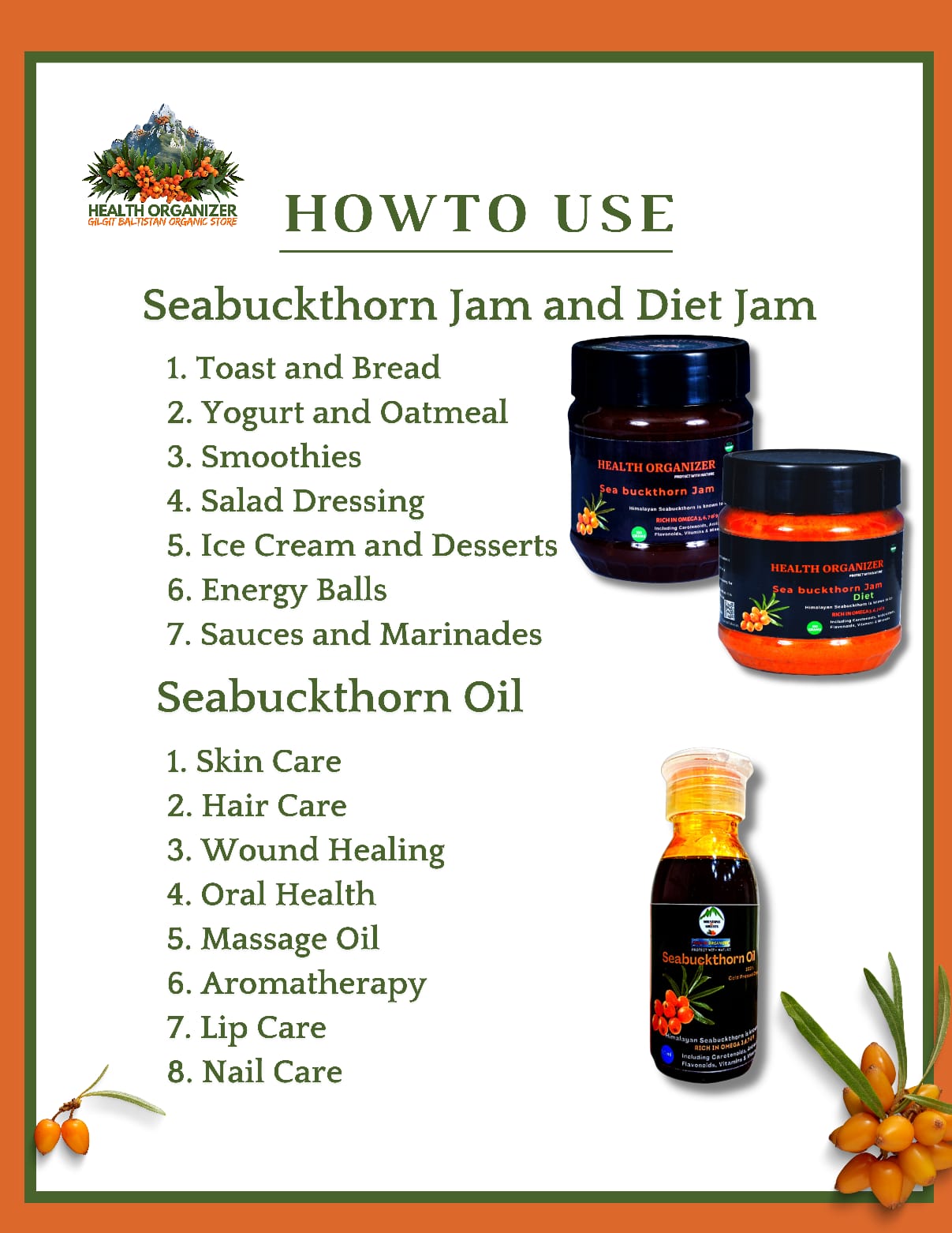 Organic Sea Buckthorn Jam – Gilgit-Baltistan Superfruit Spread | Buy in Pakistan - Health Organizer Store