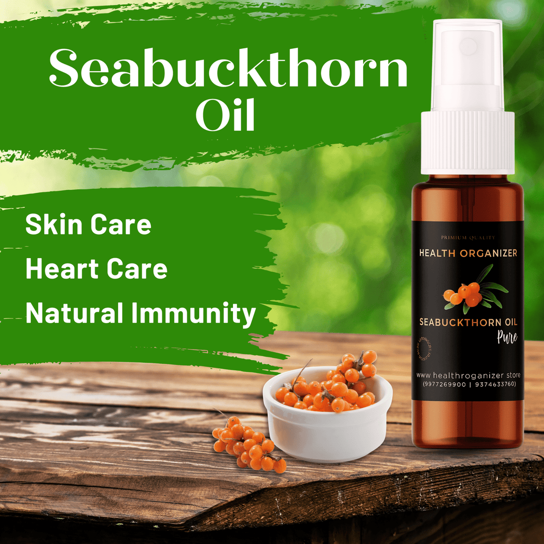 Sea Buckthorn Oil - 30/ 60 / 100 ml - Health Organizer Store