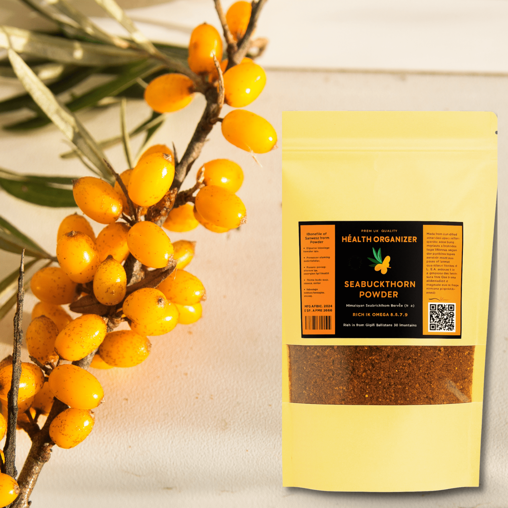 Sea Buckthorn Powder – 100% Pure Organic | Buy Online in Pakistan - Health Organizer Store