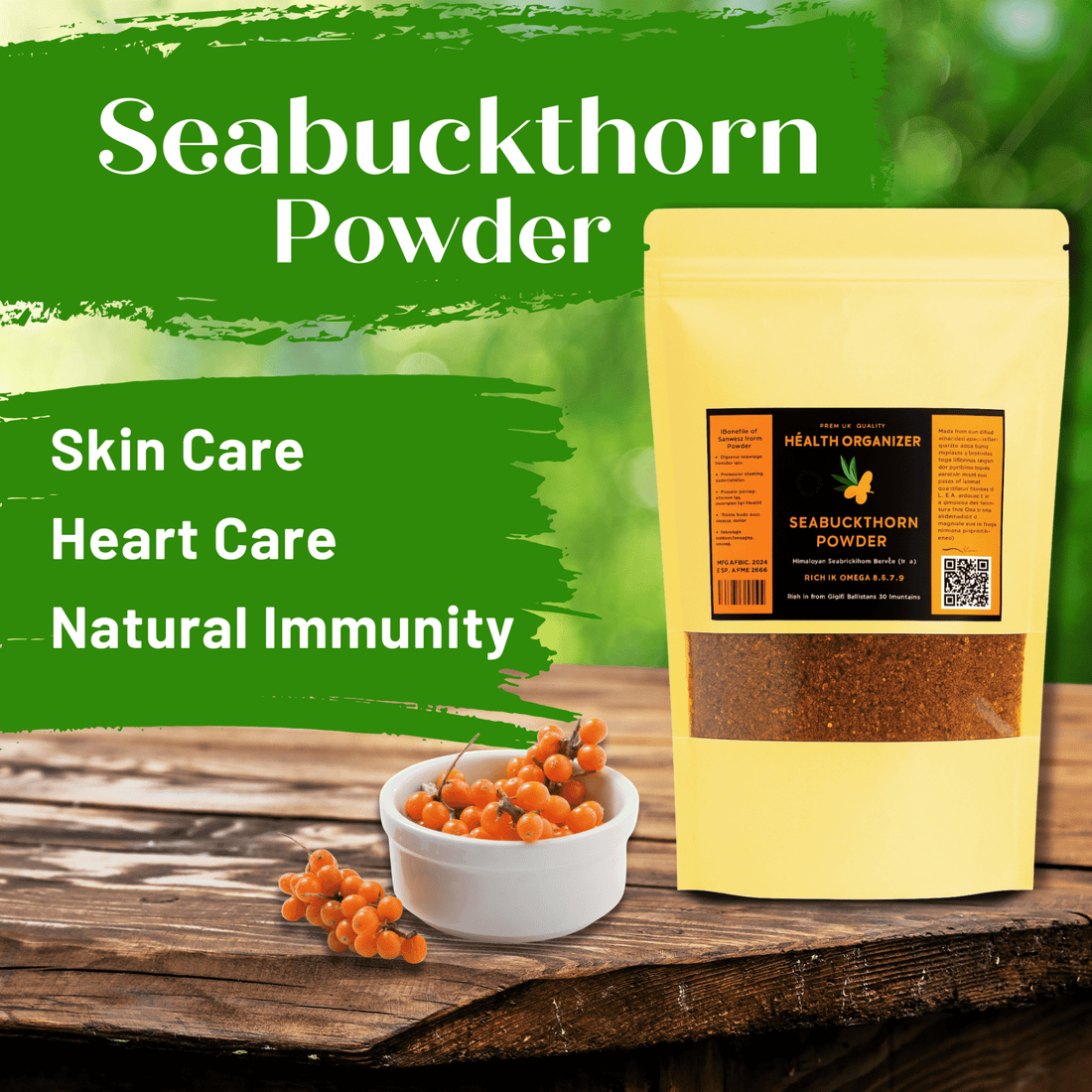 Sea Buckthorn Powder – 100% Pure Organic | Buy Online in Pakistan - Health Organizer Store