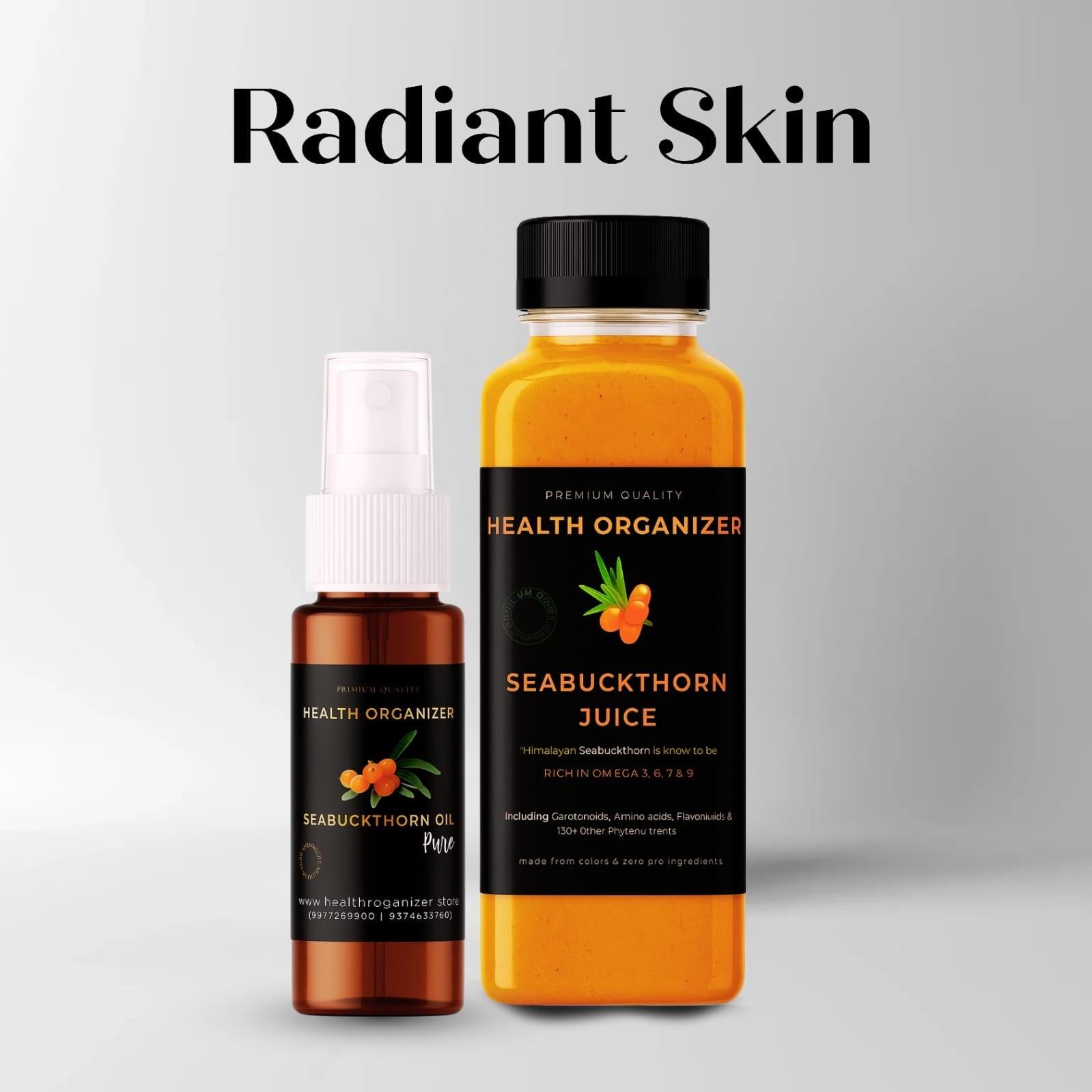 Seabuckthorn Radiant Skin Deal – Berry Juice & Oil for Glowing Skin | Pakistan - Health Organizer Store